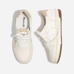 Madewell Court Leather Sneakers in White Leather